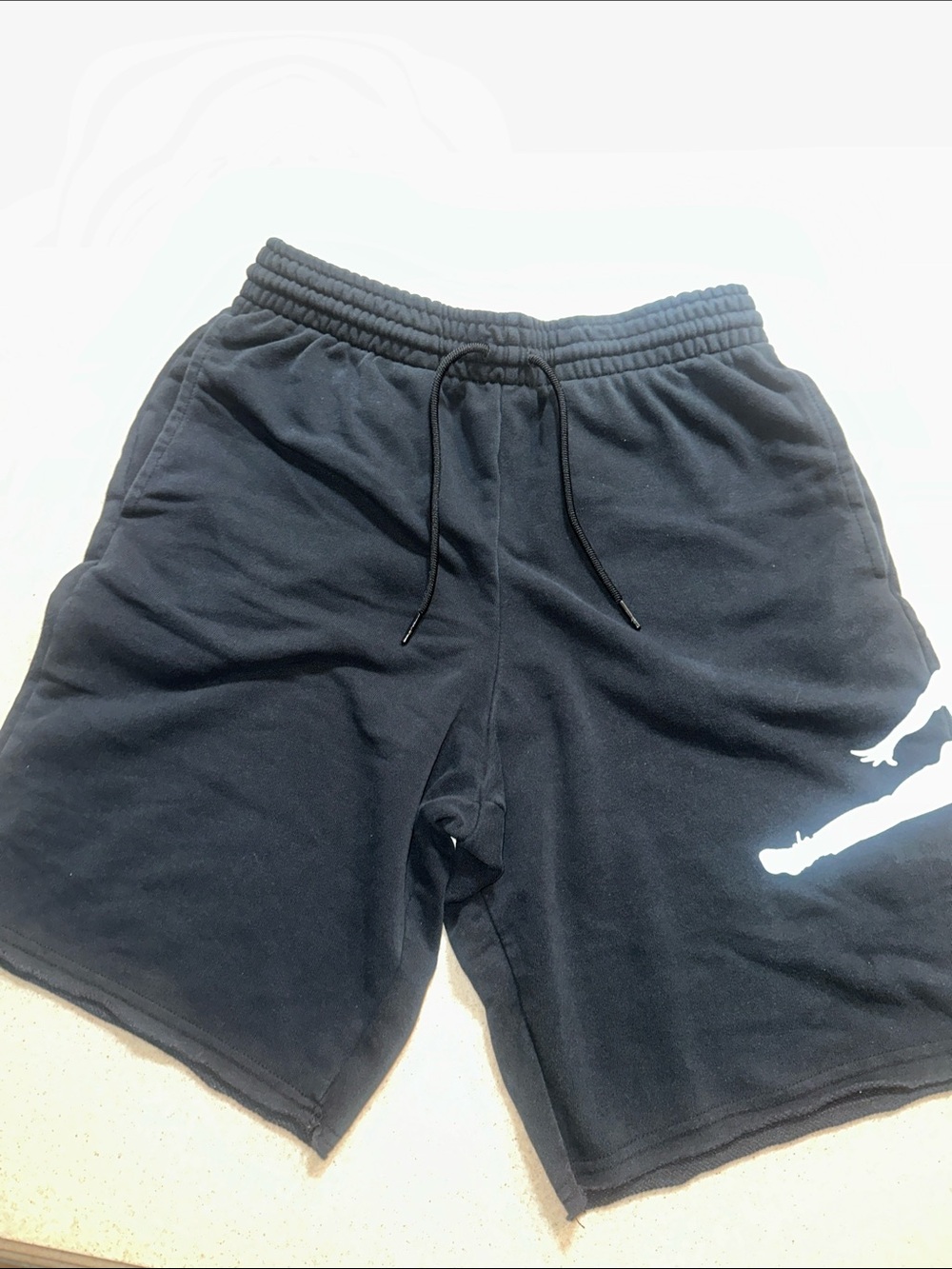 Jordan Men's Black Athletic Shorts with White Jumpman Accent